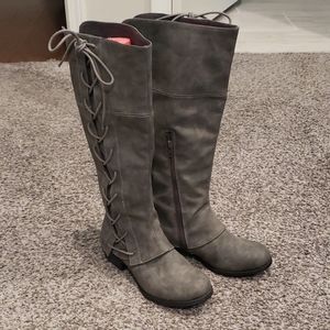 Women's Tall Gray Boots